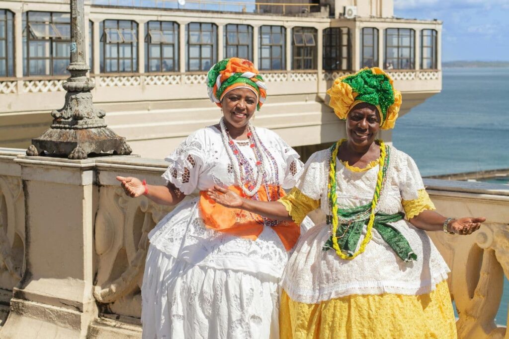 Traditional Baianas in Salvador Brazil travel experience